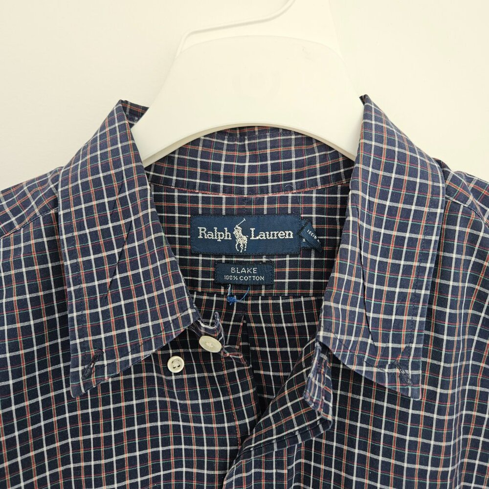 Ralph Lauren Blake Blue Plaid Button Down Dress Shirt - Picture 3 of 6